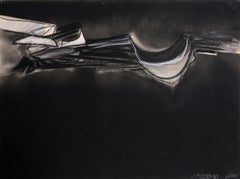Abstraktes Gemälde in Mischtechnik von Bertrand Dorny