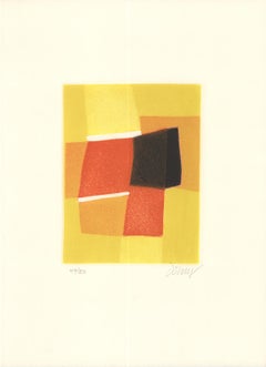 Bertrand Dorny-Esencia V-14,25" x 10"-Grabado-1974-Amarillo