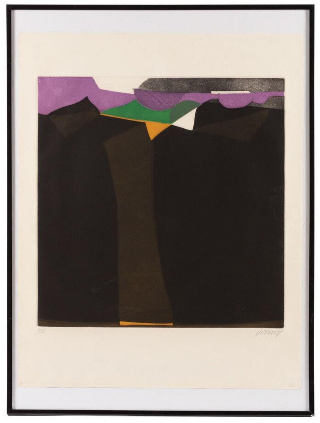 Bertrand Dorny Abstract Print - Paysage II, 1977