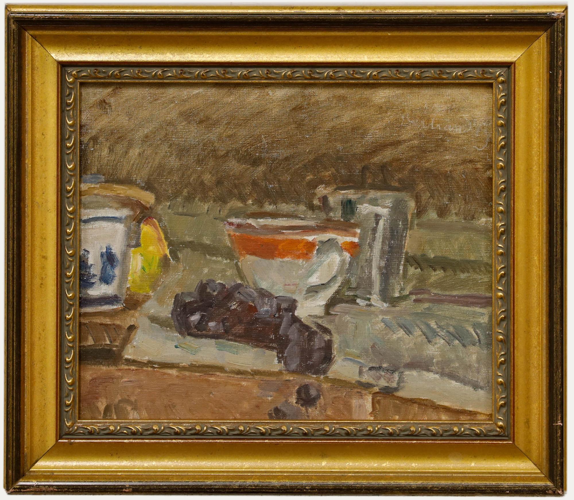 Bertrand Py (1895-1973) – Ölgemälde des 20. Jahrhunderts, Die Teekanne