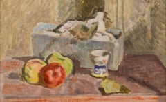 Bertrand Py (1895-1973) - Mid 20th Century Oil, Still Life with Three Apples