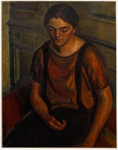Bertrand Py (1895-1973) - Huile du milieu du 20e siècle, épouse de l'artiste