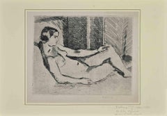 Femme nue - Gravure originale de Bertrand PY - 20e siècle