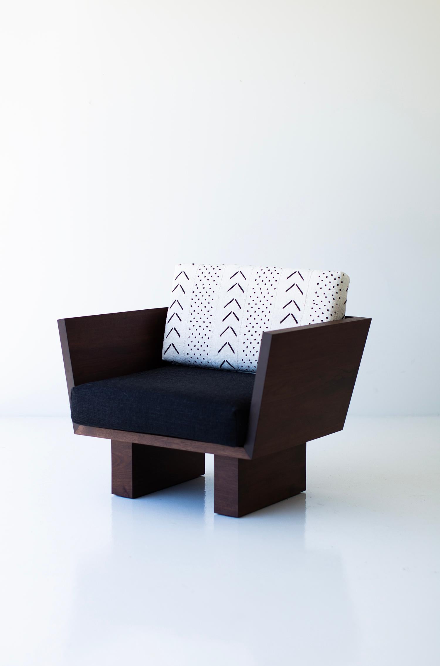 Bertu Arm Chairs, Suelo Quick Ship Arm Chair, Walnut For Sale 1