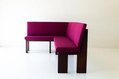 Bertu Banquette, Chili Modern Banquette, Customizable, Walnut Finish