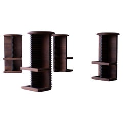 Bertu Barstools, Cicely Modern Walnut Barstools 