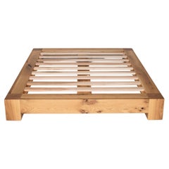 Bertu Bed Frame, Ithaca Rustic Platform Bed, White Oak