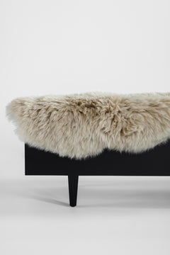 Bertu Bench, Hobby Modern Backless Bench, Black Red Oak