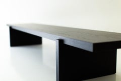 Bertu Bench, Rockefeller Modern Black Bench, Oak