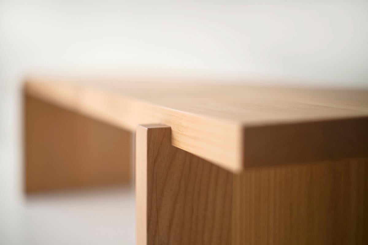 This Modern Wood Bench - The Rockefeller is made in the heart of Ohio with locally sourced wood. Each bench is hand-made with solid alder and finished with a beautiful clear commercial grade finish that we have been perfecting for years. The top