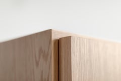 Bertu Cabinet, Carsen Modern Bleached Oak Storage Cabinet, White Oak