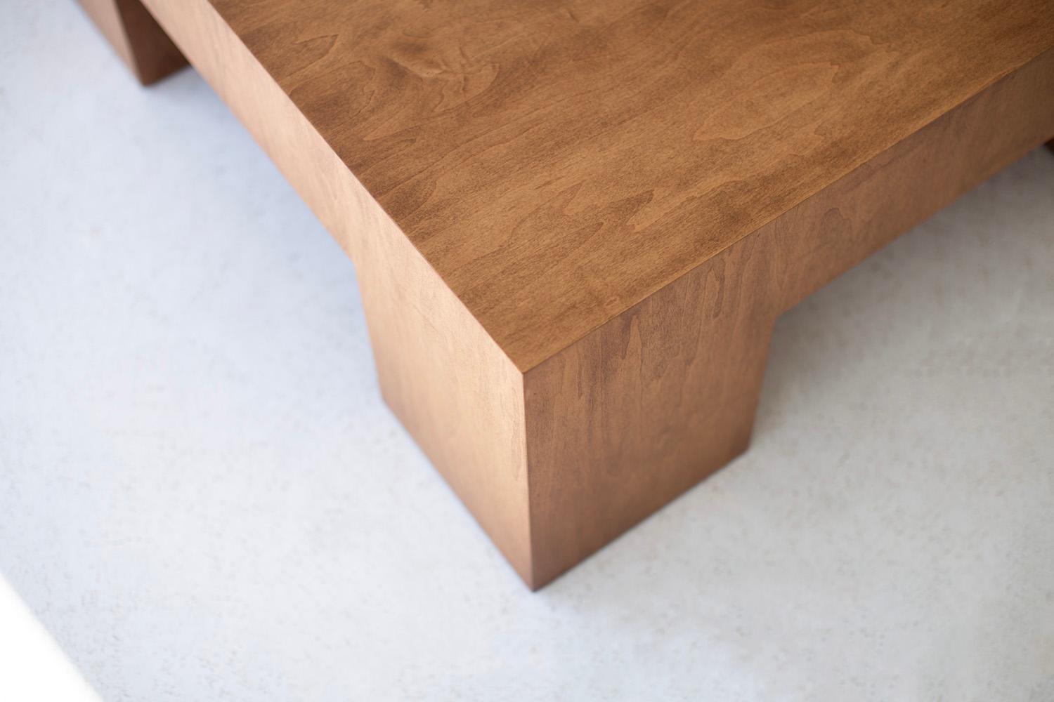 Fait main Bertu Coffee Table, Large Modern Coffee Table, Maple Veneer, Mondo en vente