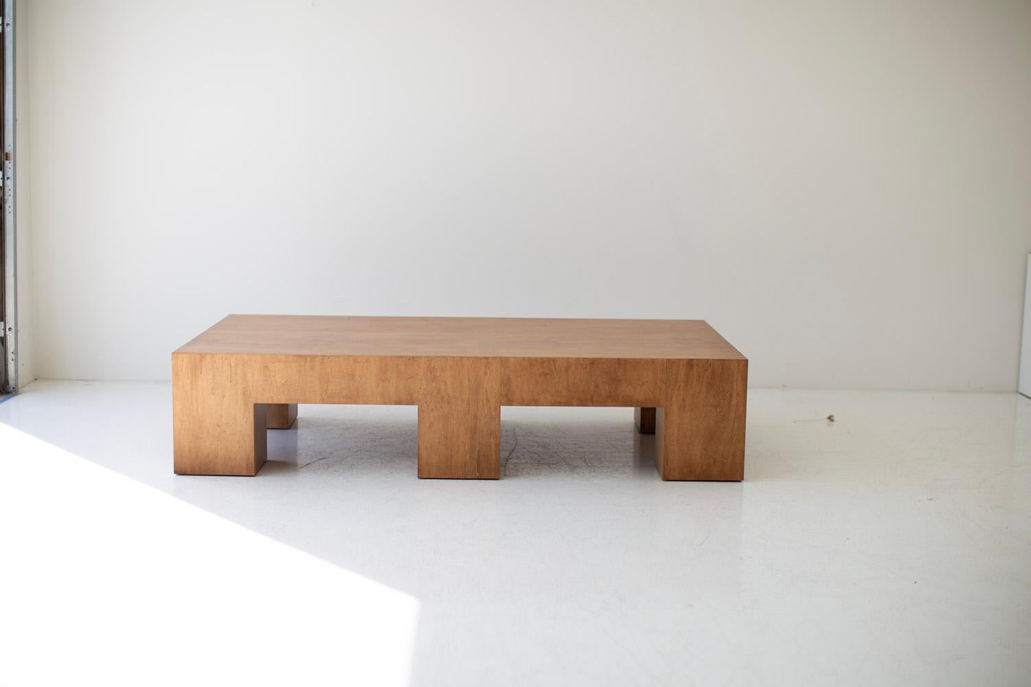 Mesa de centro Bertu, Mesa de centro grande y moderna, Chapa de arce, Mondo Moderno en venta
