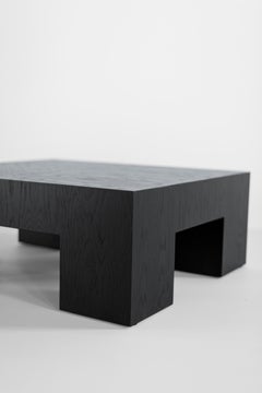Bertu Coffee Table, Mondo Modern Black Table, Black Oak Veneer