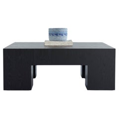 Bertu Coffee Table, Mondo Modern Black Table, Black Oak Veneer