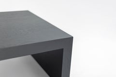 Bertu Coffee Table, Waterfall Modern Blackened Oak Coffee Table, Red Oak