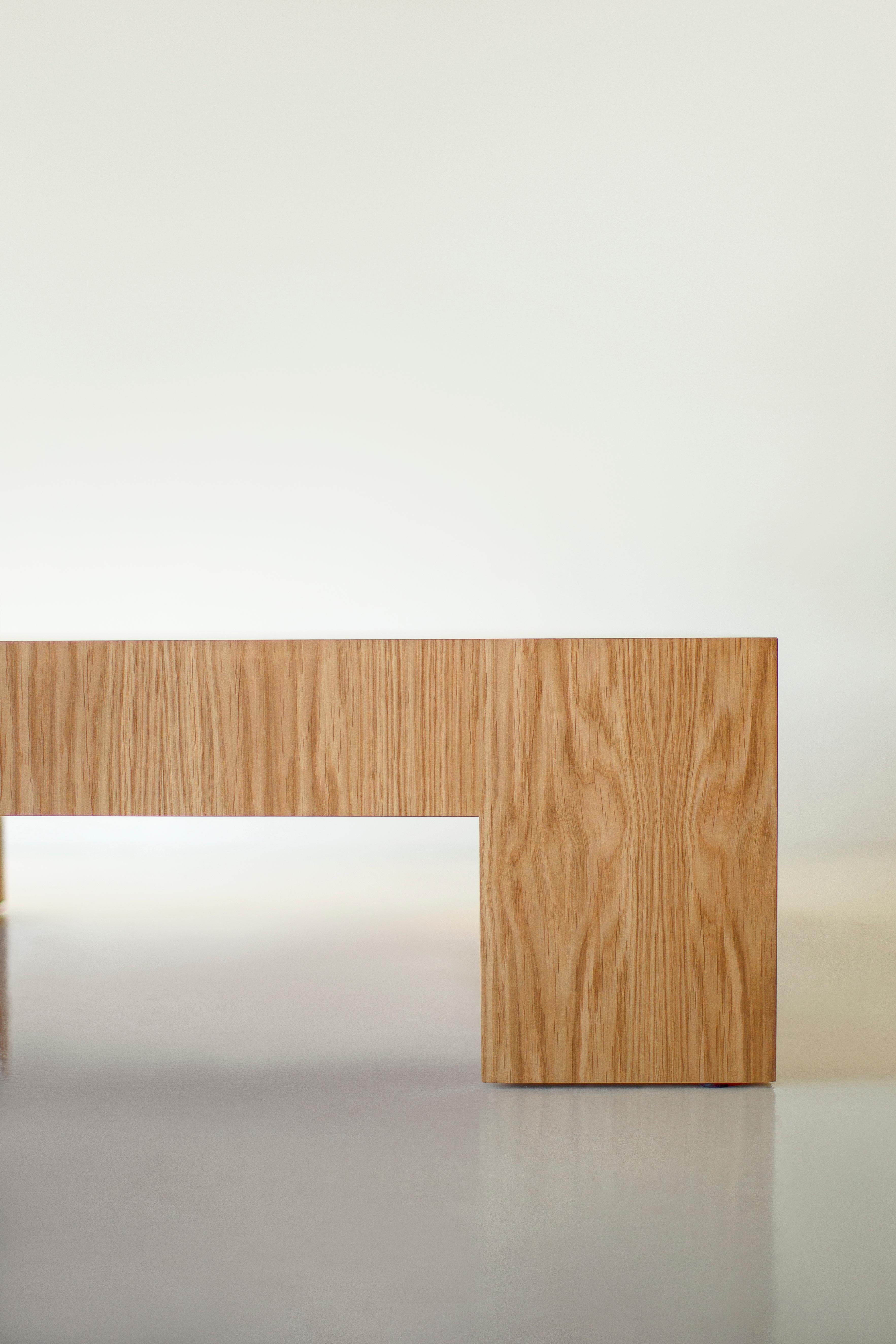 Bertu Coffee Tables, Mondo Modern White Oak Coffee Table, Customizable For Sale 6