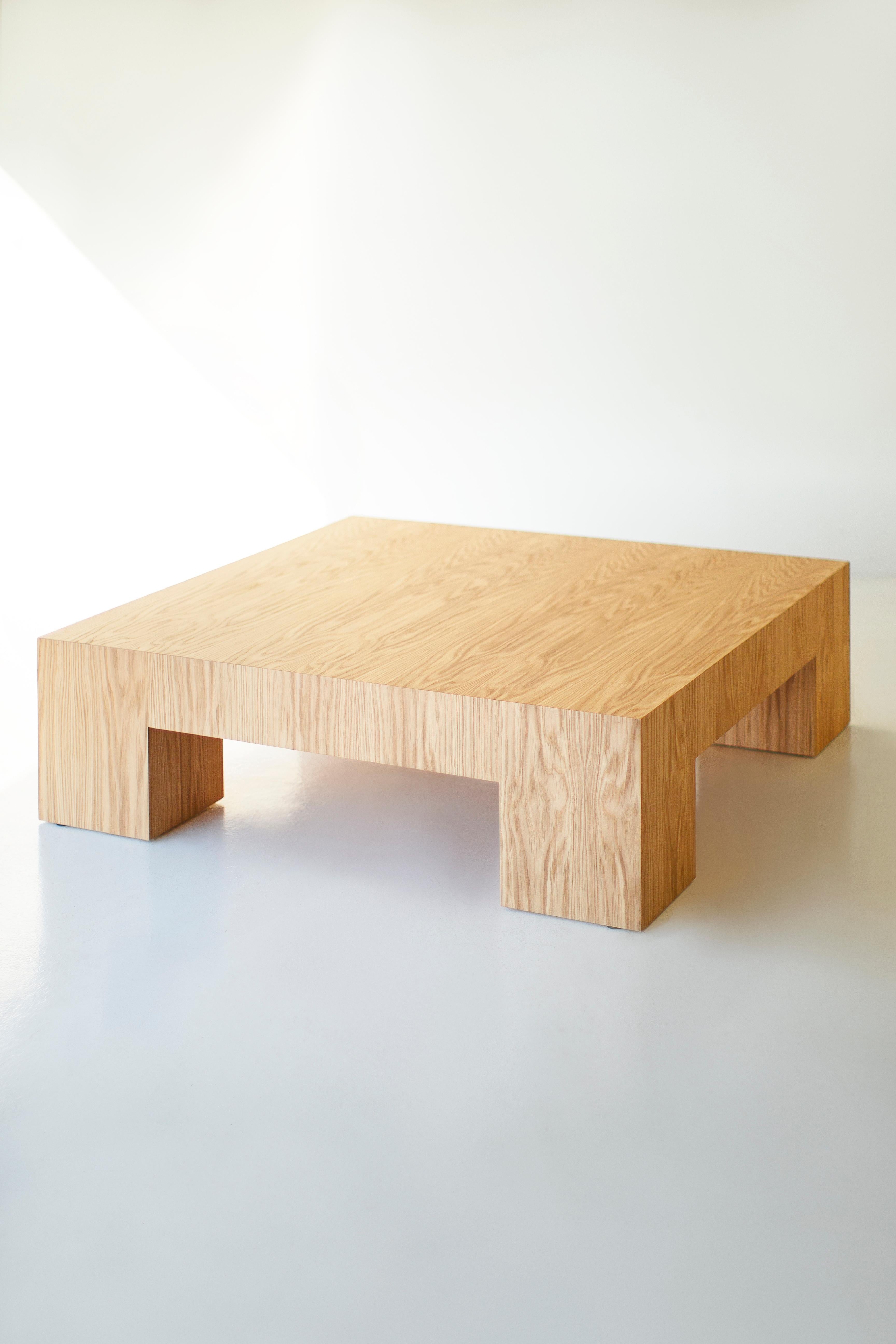 American Bertu Coffee Tables, Mondo Modern White Oak Coffee Table, Customizable For Sale