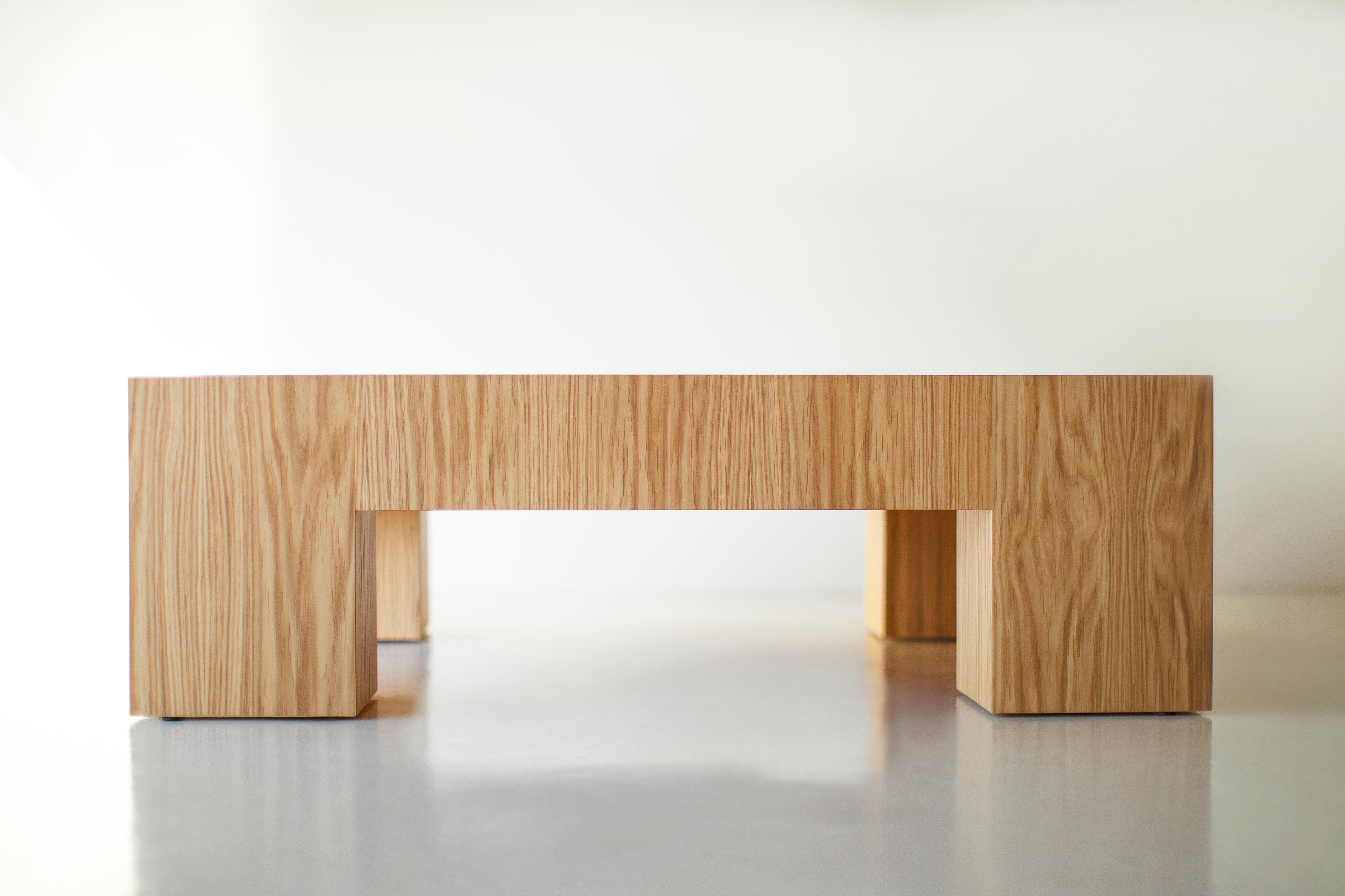 Bertu Coffee Tables, Mondo Modern White Oak Coffee Table, Customizable For Sale 1