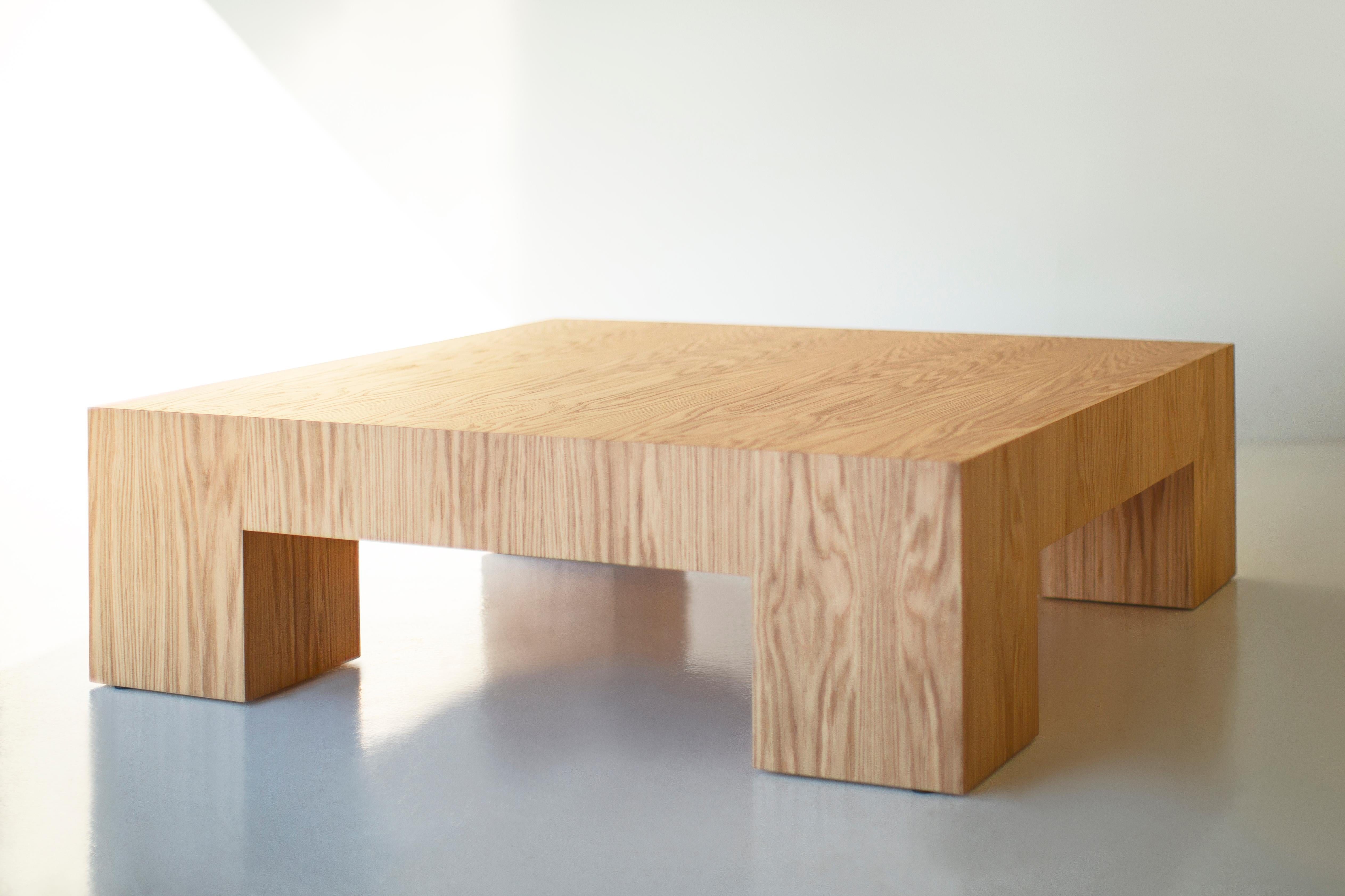 Bertu Coffee Tables, Mondo Modern White Oak Coffee Table, Customizable For Sale 2
