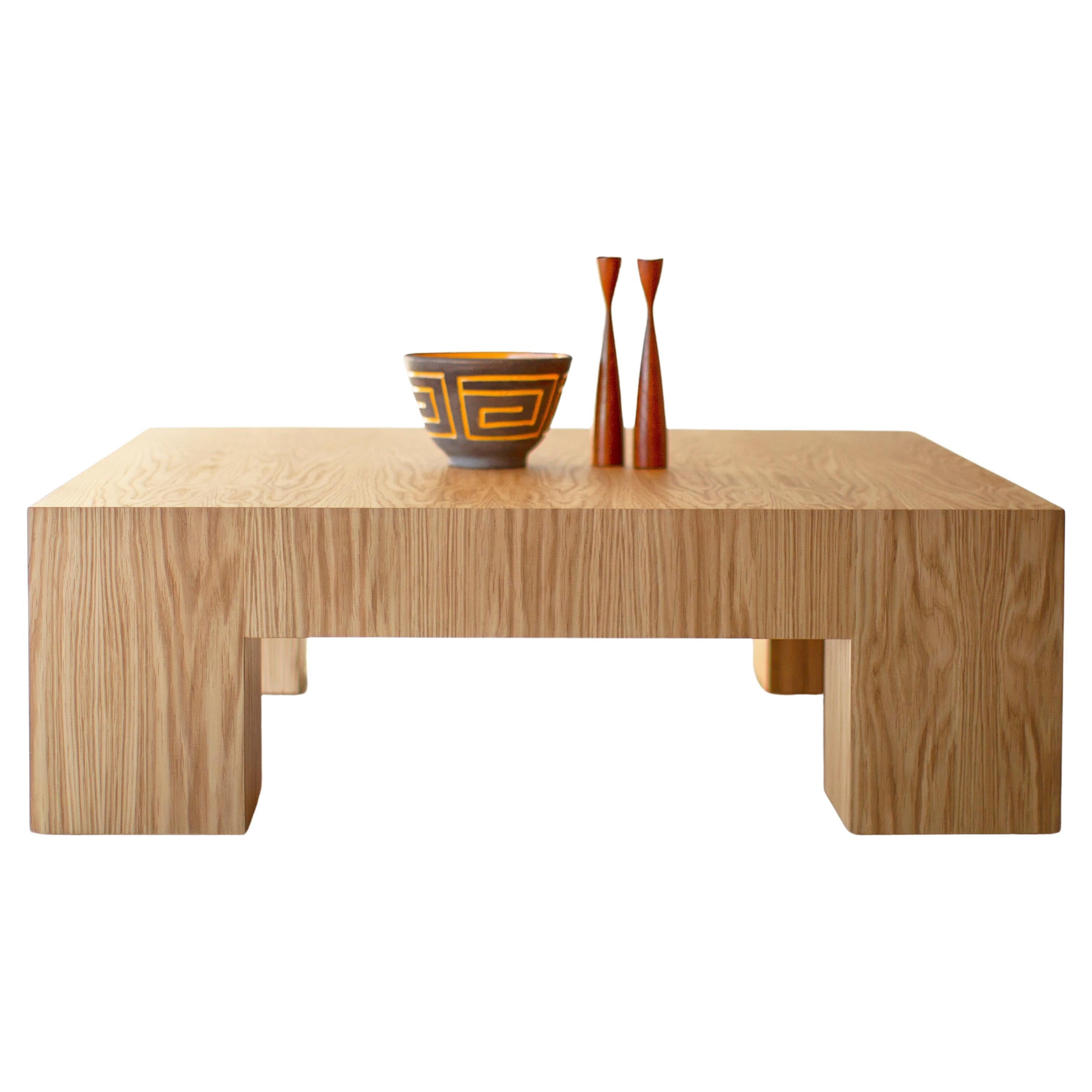 Bertu Coffee Tables, Mondo Modern White Oak Coffee Table, Customizable For Sale