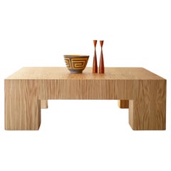 Bertu Couchtische, Mondo Moderner Couchtisch aus weißer Eiche, anpassbar