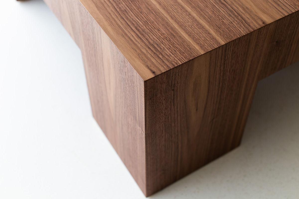 Bertu Coffee Tables, Mondo Walnut Coffee Table, Large 

This Large Modern Coffee Table - The Mondo is made in the heart of Ohio with locally sourced wood. Each table is hand-made with mitered corners from walnut, white oak, or maple veneer and