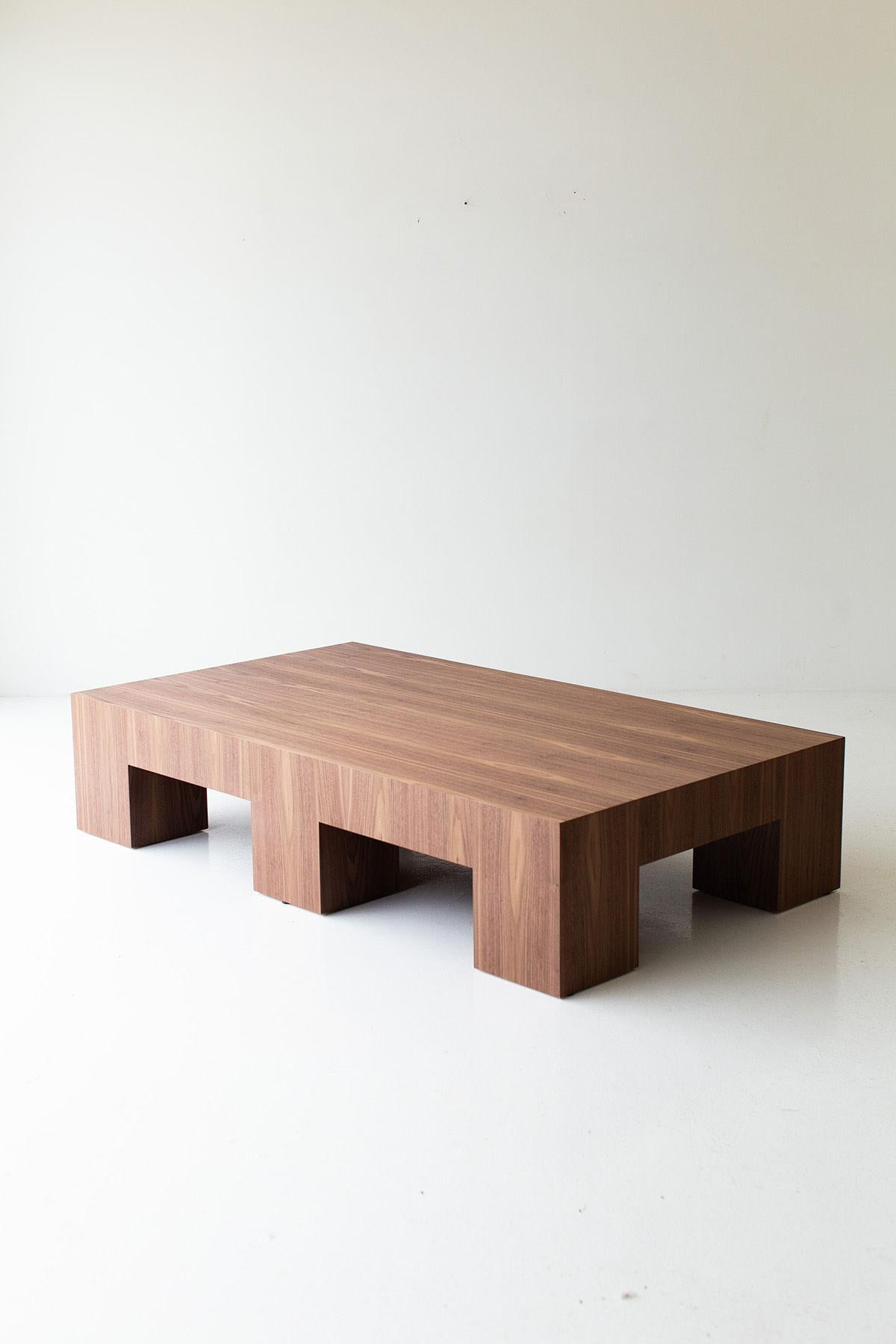 American Bertu Coffee Tables, Mondo Walnut Coffee Table, Large For Sale