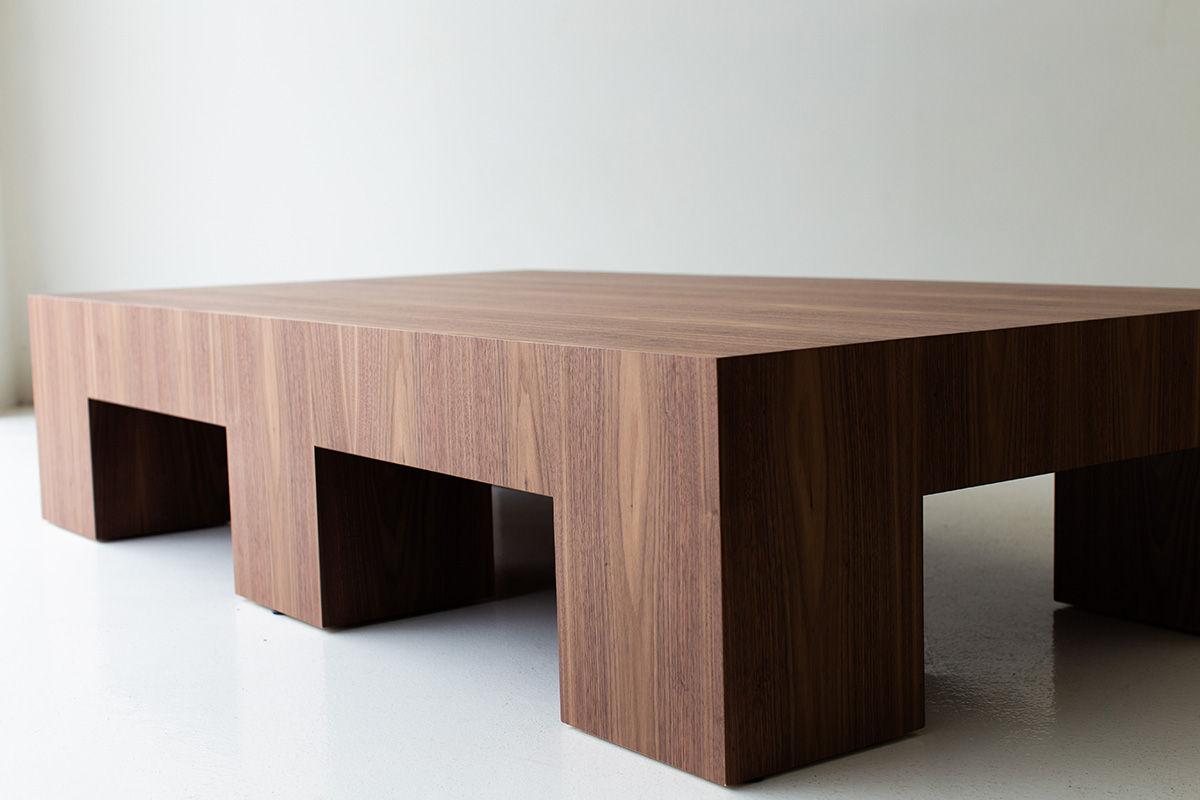 Contemporary Bertu Coffee Tables, Mondo Walnut Coffee Table, Large For Sale