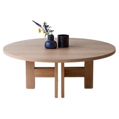 Bertu Coffee Tables, Genesis White Oak Coffee Table, Round, Bleached Oak