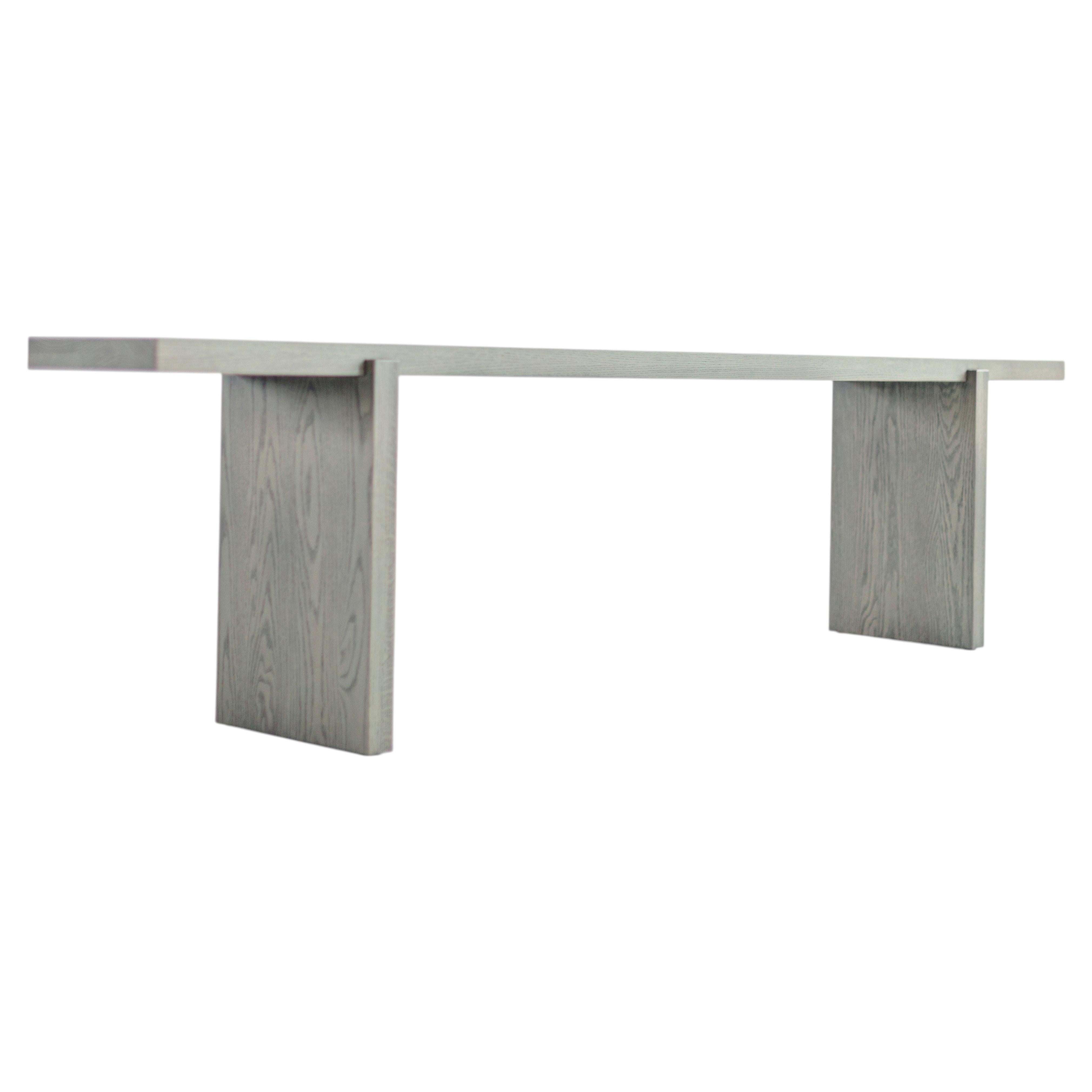 Bertu Console, The Rockefeller Modern Slate Console, Red Oak For Sale