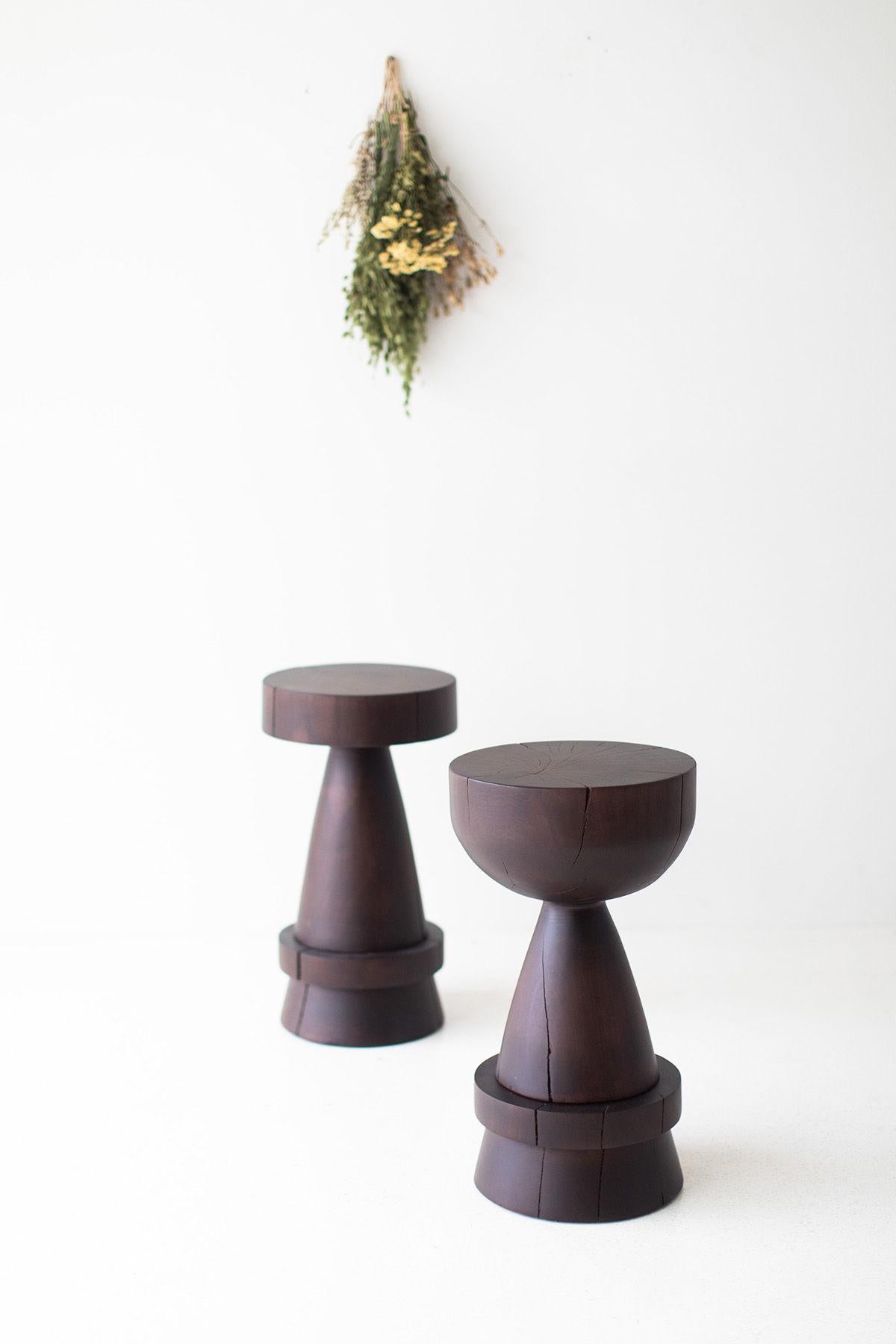 Modern Bertu Counter Stools, Boca Uno Walnut Counter Stool For Sale