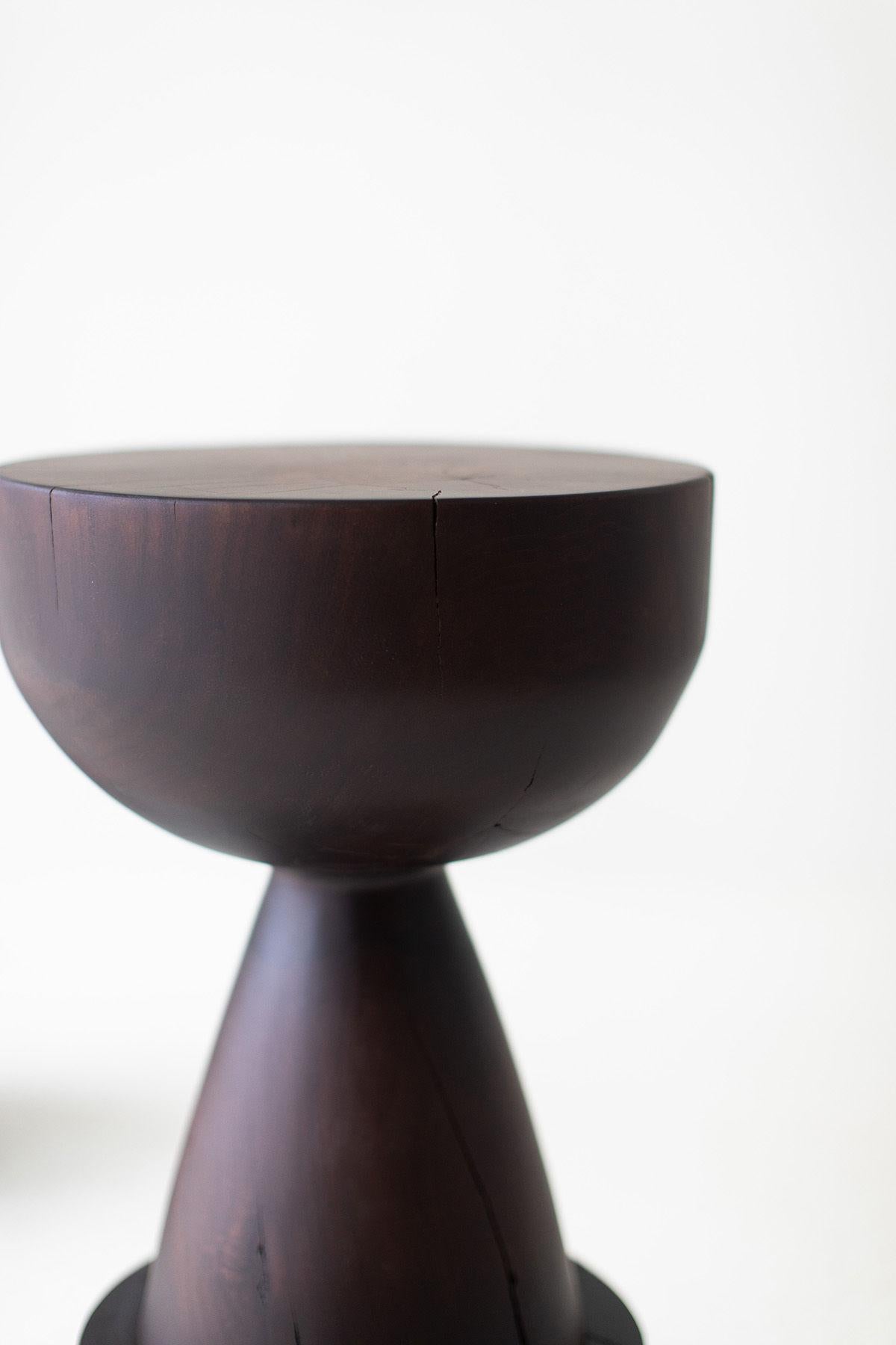 Wood Bertu Counter Stools, Boca Uno Walnut Counter Stool For Sale