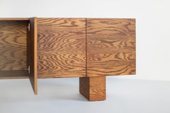 Credenza Bertu, Suelo Credenza moderna de roble, roble, nogal claro