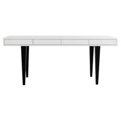 Bertu Desk, Hobby Modern Office Desk, White Maple and Oak