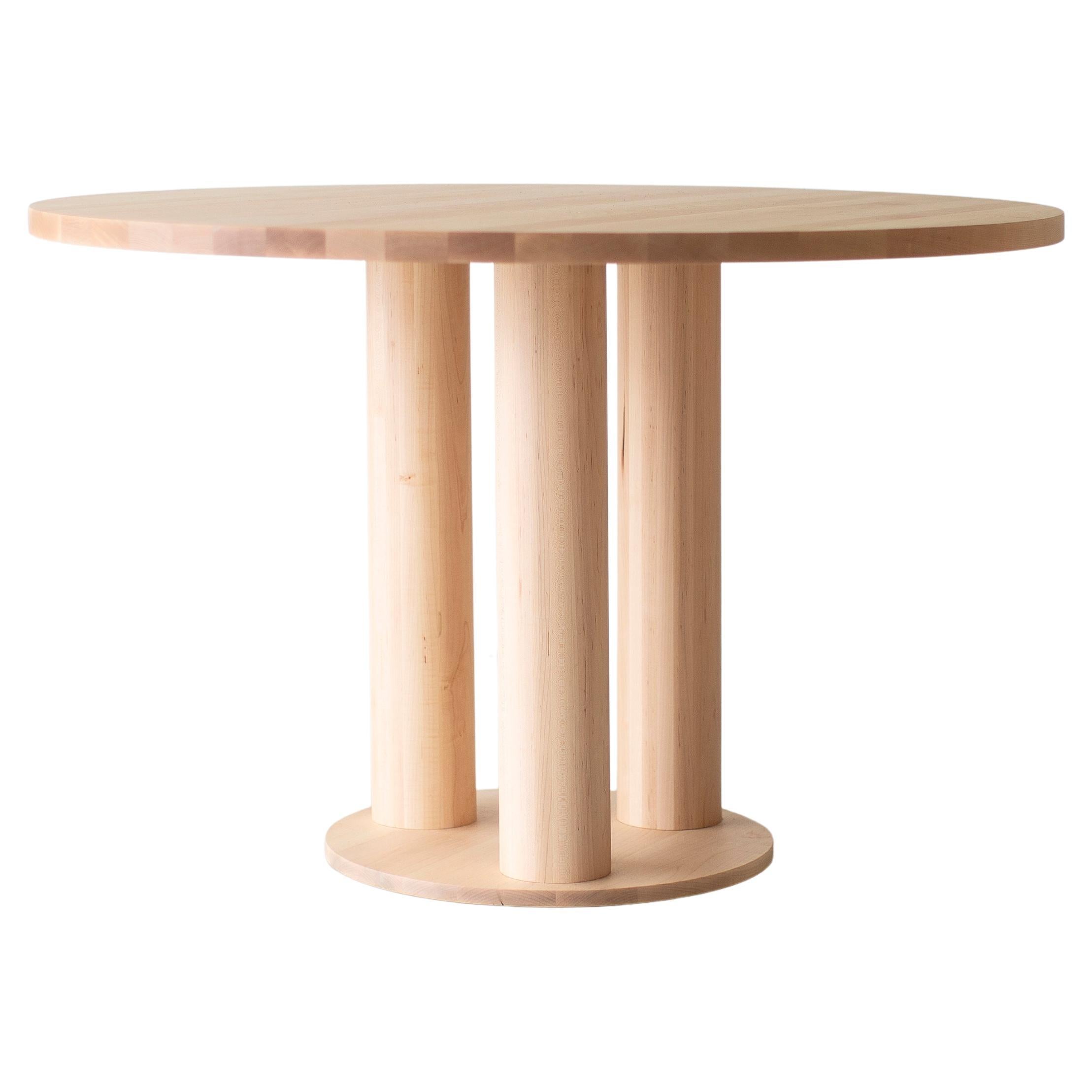 Bertu Dining Table, Modern Round Dining Table, Dining Table, Maple, Cava