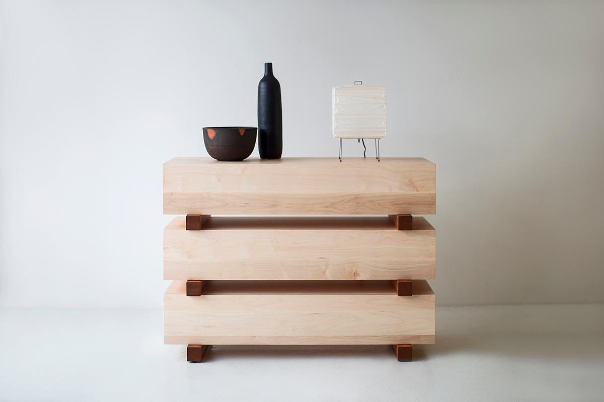 This Santa Fe Modern Dresser is our newest design for 2025. It is made in the heart of Ohio with locally sourced wood. Each dresser is hand-made in maple (or the wood of your choice) and finished with a beautiful matte commercial grade finish. It is
