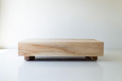 Mesas Bertu, Mesa Baja de Madera Moderna, Viga de Madera, Arce