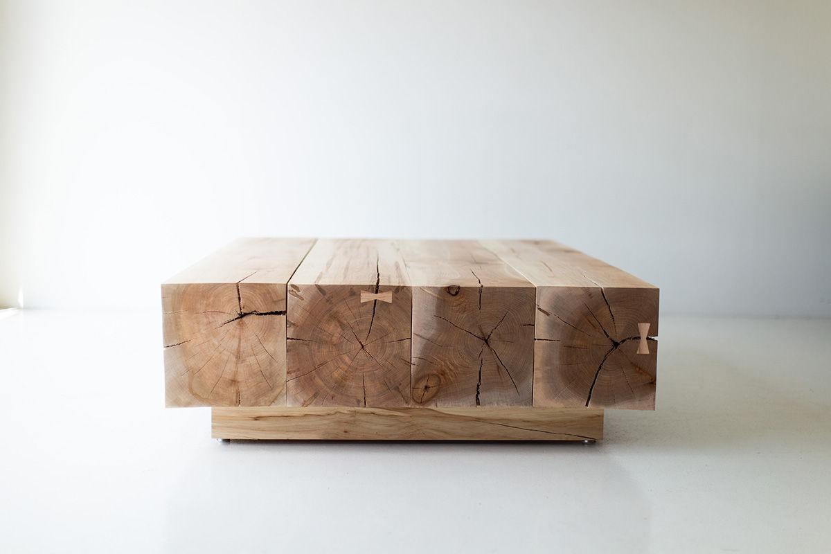 Bertu Tische, Beam Modern Holz Couchtisch, Holzbalken, Ahorn im Zustand „Neu“ im Angebot in Oak Harbor, OH