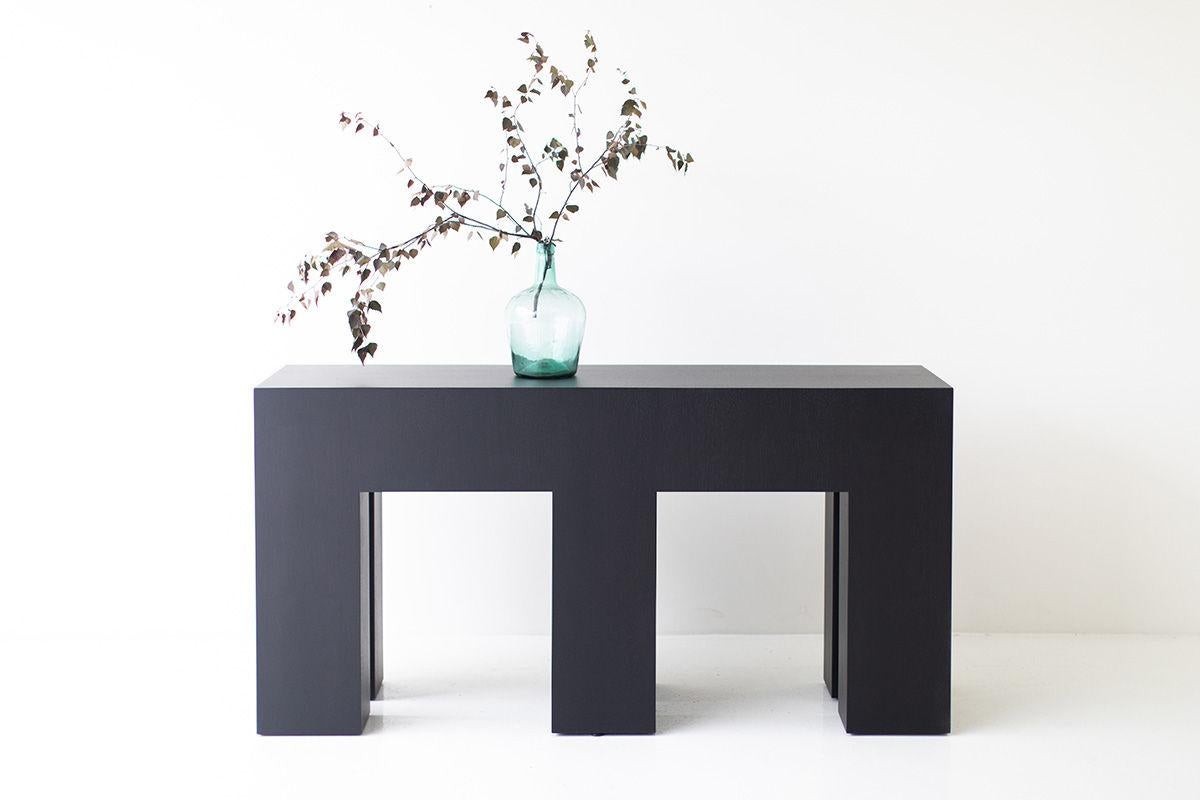 Bertu, Mondo Modern Console Table, Black, Walnut For Sale 2
