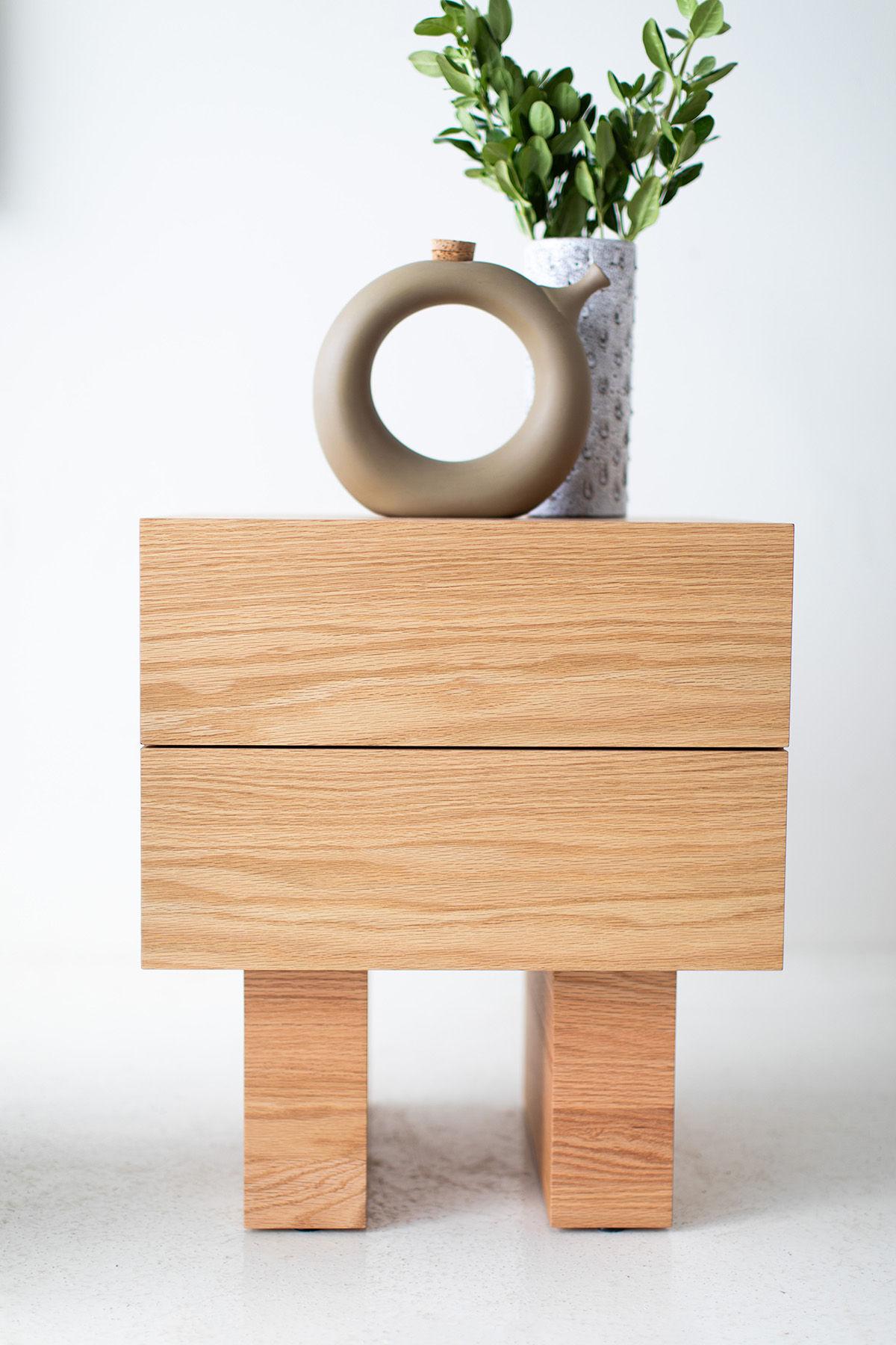 American Bertu Night Stands, Suelo Quick Ship Night Stand, Natural For Sale