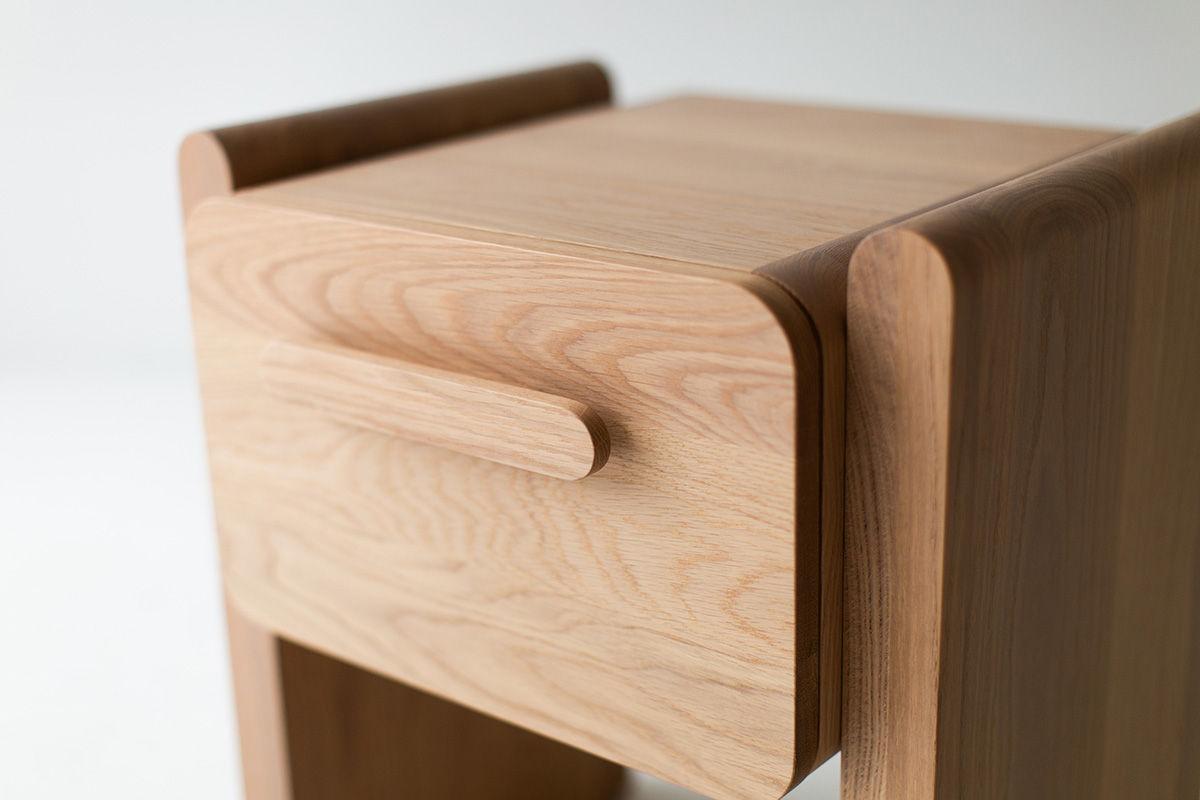 Bertu Nightstands, Iris Oak Nightstand, Bleached 

This Iris Nightstand in Bleached White Oak is made in the heart of Ohio with locally sourced wood. Each piece is hand-made with solid white oak and finished with a beautiful matte commercial grade