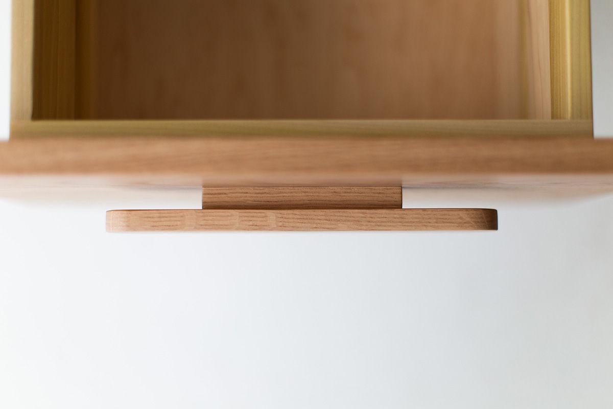 Contemporary Bertu Nightstands, Iris Oak Nightstand, Bleached For Sale