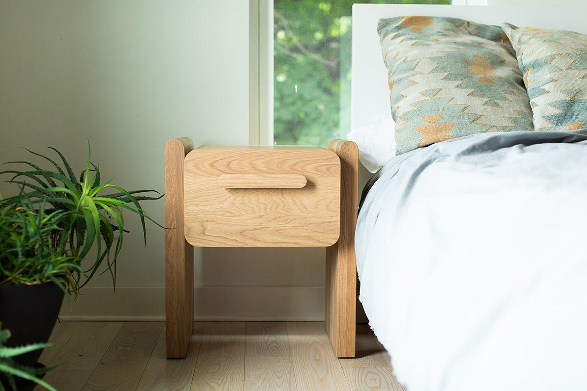 Bertu Nightstands, Iris Oak Nightstand, Bleached For Sale 1