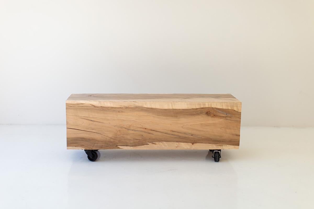 Tables basses Bertu, tables basses modernes en bois, érable, collection Aspen en vente 3