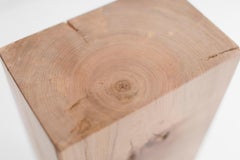 Bertu Pedestal, Modern Natural Wood Rectangular Pedestals, Natural Maple