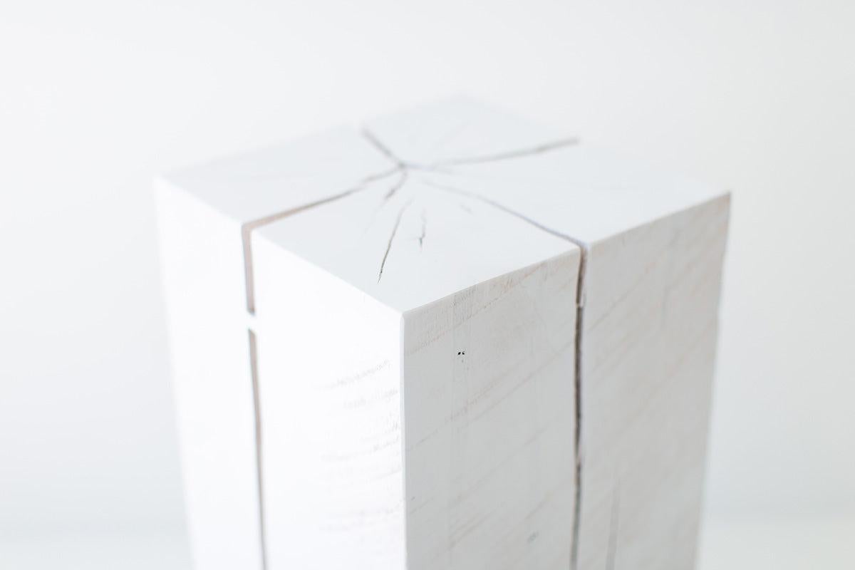 Bertu Pedestals, Pedestal moderne en bois, blanc, érable Neuf - En vente à Oak Harbor, OH