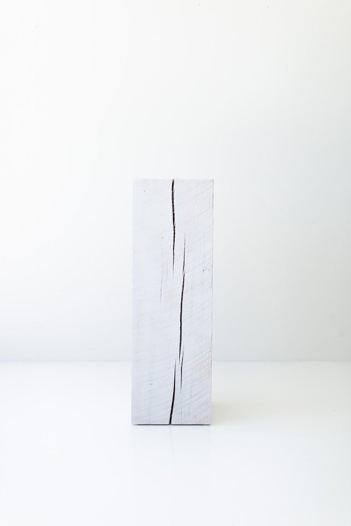 Bois Bertu Pedestals, Pedestal moderne en bois, blanc, érable en vente