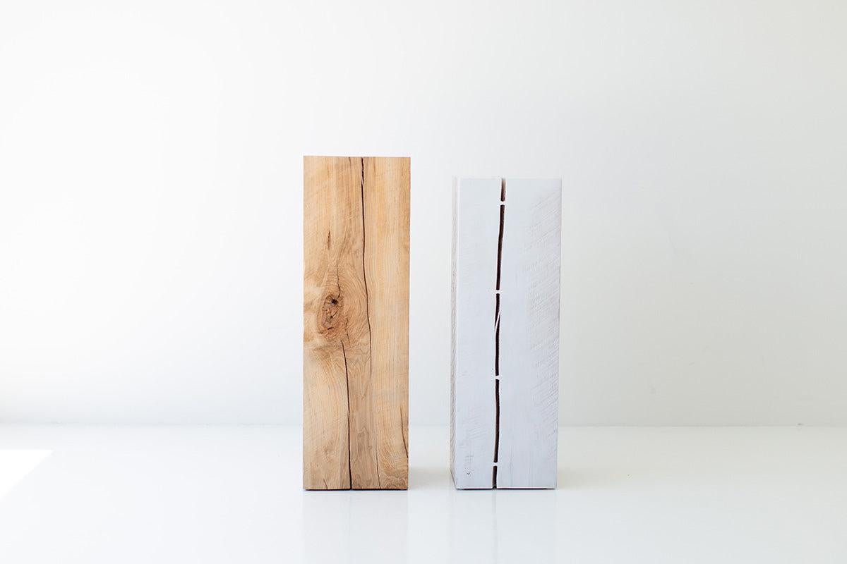Bertu Pedestals, Pedestal moderne en bois, blanc, érable en vente 1