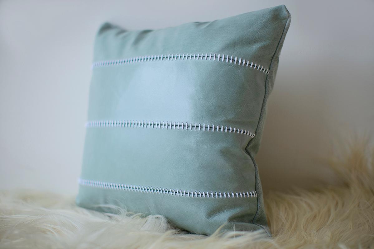Modern Bertu Pillows, Decorative Throw Pillow, Leather For Sale